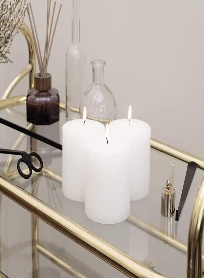 FIRSTROW First Row Aromatic Fables Scented Pillar Candle Set of 3 | Decorative Rustic Candles Natural Scented and No Drip Candles | Ideal for Wedding, Home Decor and Gifting (3X2.25 inch, White) - Image 1
